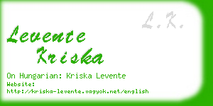 levente kriska business card